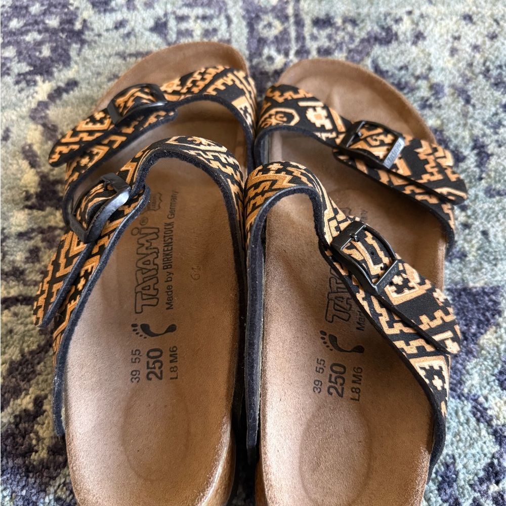 Birkenstock Aztec Western Print Size 39 (US 8) Women’s Tatami Sandal Summer Boho - Picture 2 of 7